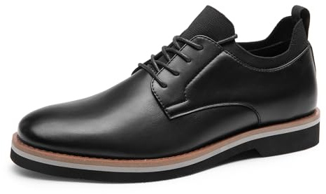 Bruno Marc Scarpe Stringate Uomo Classiche Comode Scarpe Eleganti Uomo Derby Scarpe per Business Office,Size 42,Nero,BMUMOX2508