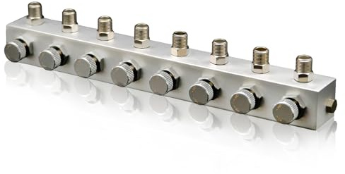 OPHIR Airbrush 8 Way Air Hose Splitter Manifold 1/8 Inch BSP Fittings