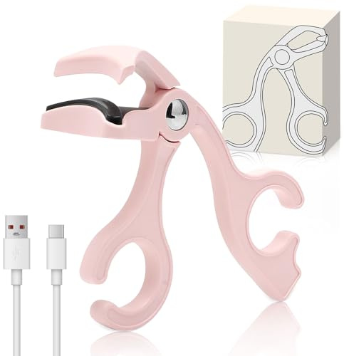 Wimpernzange Beheizbar, Elektrische Wimpernzange, Tweezerman Wimpernzange Beheizte, Wimpern Curler Elektrisch, Lash Curler Beheizt, USB Heated Eyelash Curler für Echte & Falsche Wimpern(Rosa)