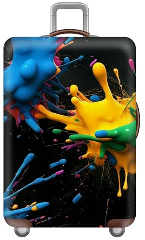 Elastisch KofferhüLle KofferschutzhüLle,Cyberpunk-Stil,Reisekoffer SchutzhüLle Mit ReißVerschluss,Koffer Cover Waschbar GepäCkabdeckung 18-32 Zoll,Kinder,Jungen,MäNner (Graffiti,XL(29-32inch))