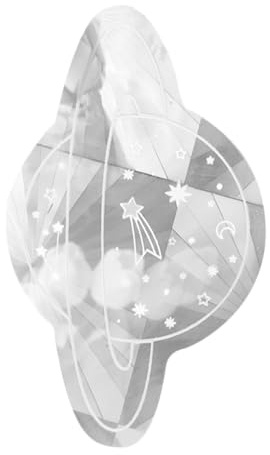 GALPADA Pegatina Decorativa de Ventana con Diseño de Planeta Autoadhesivo Transparente y Efecto Visual con Luz Solar Protección para Aves y Seguridad para Decoración de Interiores