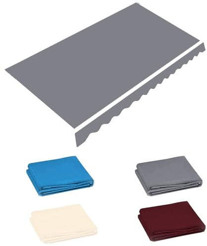Patio Retractable Awning Replacement Fabric Sunshade Canopy Replacement Cloth Balcony Sunshade Canopy Shelter Cover with Valance Uv Protection Polyester Top Cover(Grey,2.5x1.5m/8x5ft)