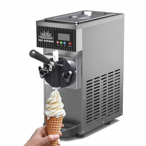 Qiang Gelatiera Italiana da 450w/750w, Macchine per Gelato per La Casa, Macchina per Yogurt Gelato E Sorbetto, 4-8 kg All'ora con Display a LED, Autopulente, Monogusto Grey-BQL68