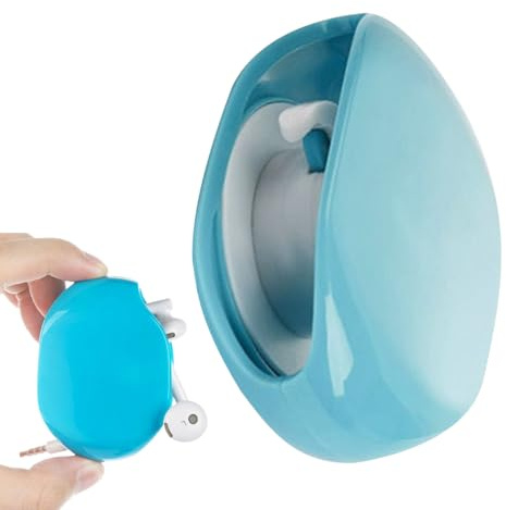 Zuasdvnk Avvolgicavo automatico, organizer flessibile per cavi, piccola custodia avvolgicavo orizzontale per telefono, lettore da viaggio e auto, USB, per casa, tablet, auricolari, caricabatterie