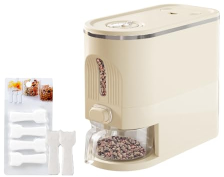 Hundefutter Aufbewahrung, Automatischer Futter Spender mit Frische Timer & Trockenstab, Luftdichtes Aufbewahrungsset inklusive Napf für Trockenfutter——5KG/8KG (5KG)