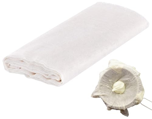 Fyrdyn Gasa para Colar,Paños Reutilizables para Leches Vegetales | Malla Fina para Filtrar Yogur Conservas Alimentos Té Fruta Lácteos Fermentación Elaboración Queso