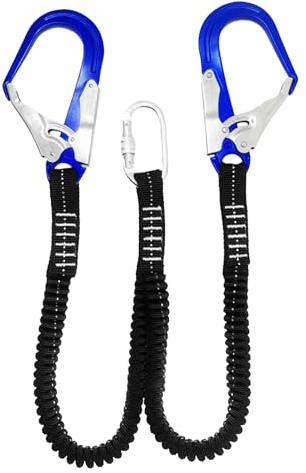Fall Protection Lanyard, Heavy Duty Protective Gear, 80/15/15cm, Shock Absorbing Tools With Hook, Double Leg Internal Shock Absorbing Safety Lanyard, Easy To Use, For Climbing Roofing