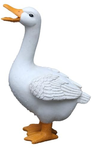 FUANA Statue de canard en résine pour décoration extérieure de jardin, décoration de canard debout avec effet fontaine, compatible avec bassin, piscine, cour intérieure paysage #1