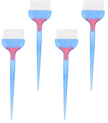 Générique Brosse Douce Pinceaux à Teinture pour Cheveux pour Coloration et Soin Capillaire en ABS Bleu Set de 4 pour DIY et Foiling en Salon