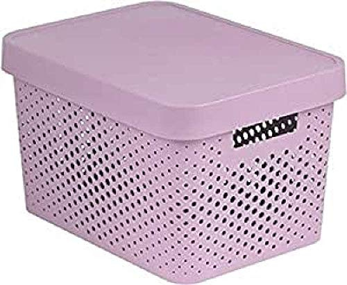Curver Aufbewahrungsbox Infinity mit Deckel 17L in Plastik 36.3 x 27 x 22.2 cm, rose