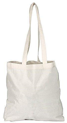 eBuyGB Einkaufstasche aus Baumwolle, 42 cm, Beige