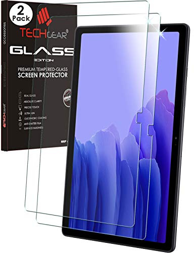 TECHGEAR 2er-Pack Displayschutzfolien aus gehärtetem Glas [9H] [Kristallklar] Kompatibel mit Samsung Galaxy Tab A7 10,4 2022/2020 (SM-T500 T505 T507 T509)