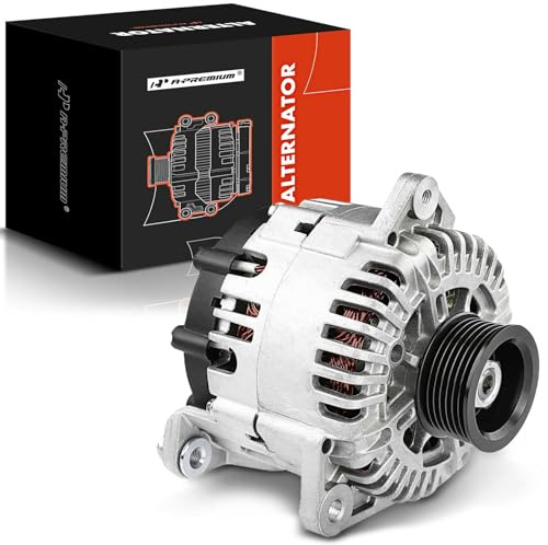 A-Premium Alternator Compatible with Nissan Frontier 2008-2019, Pathfinder 2008-2012, Titan 2008-2015, Armada 2007-2015, Xterra & Infiniti QX56 & Suzuki Equator, 4.0L 5.6L, 12V 130A CW 7-Groove Pulley