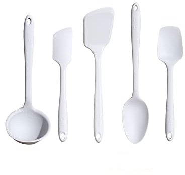 GIR GIRBDLE5UP112SW 5 Piece Utensil Set Studio White, Silicone
