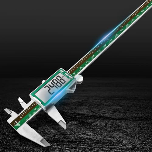 Wanoore Digitaler Messschieber, 0-200mm/8 Zoll Präzision Schublehre Digital Edelstahl, Industrielle Messwerkzeuge großem LCD-Display Digital Caliper Tiefenmesser für Außen- Innen- Stufen und Tiefenmaß