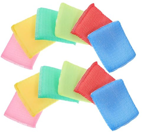 SOLUSTRE 12stücke Scheuerschwamm Für Geschirr Reinigungsschwämme Aus Nylon Und Schwamm Spülschwämme Ohne Kratzer Effektives Entfernen Von Hartnäckigen Flecken Praktisches Und Sicheres