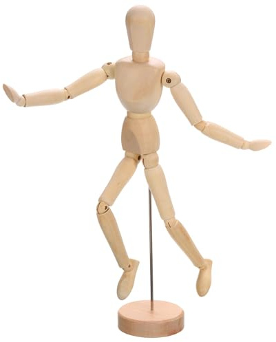 PATIKIL 12 Holz Mannequin Figur, Künstler Zeichen Manikin Modell Flexibel Bewegliche Gelenkige Skizzieren Lay Figur für Malerei Zeichnung Dekoration