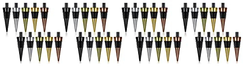 Beelooom 40 Pieces Blank Bottle Stopper with Threaded Post Metal Wine Stopper Inserts Set Hardware for Wood Turning DIY Project