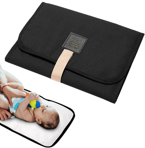 Wasserdichte Wickelunterlage, kompakte Wickelunterlage für Ausflüge | faltbare Baby-Wickelstation, wasserdichte Matte, magischer Aufkleber-Verschluss und innovatives Design, Komfort und Komfort b