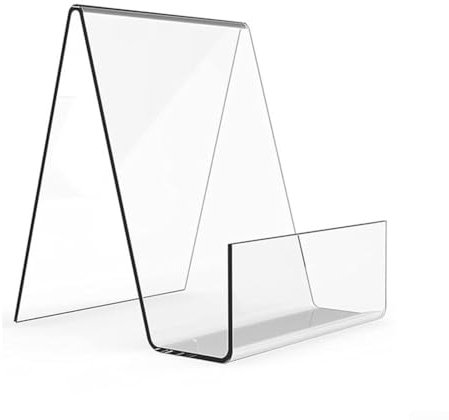 Supporto per libri in acrilico trasparente, supporto per libri in acrilico trasparente, supporto in acrilico di alta qualità per esporre libri, quaderni, album fotografici (1 grande)