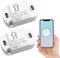 2 Stück Schalter für Tuya Smart lichtschalter, für Alexa lichtschalter, 10A WLAN Smart Life Kabelloser WiFi Switch, Kompatibel für Alexa/für Tuya App/für Google Home
