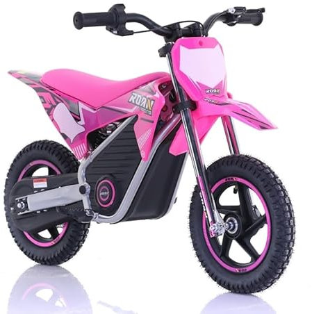 Mini elektrisk motorcykel 150W ROAN-Warrior MX150 12, rosa, barn i åldrarna 3–7 år