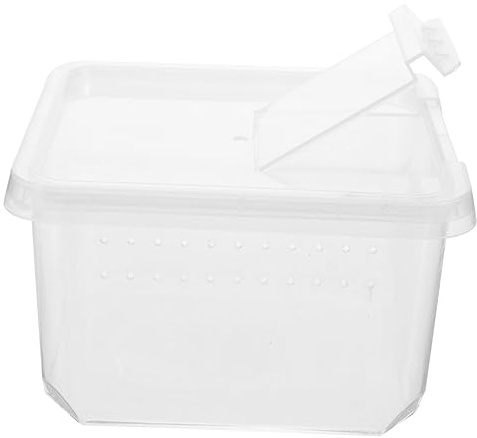 Homoyoyo Boîte d'alimentation pour Reptiles en Plastique Résistante aux Intempéries Forme Simple, Pratique pour Petits Animaux comme Geckos et Araignées, pour Exposition