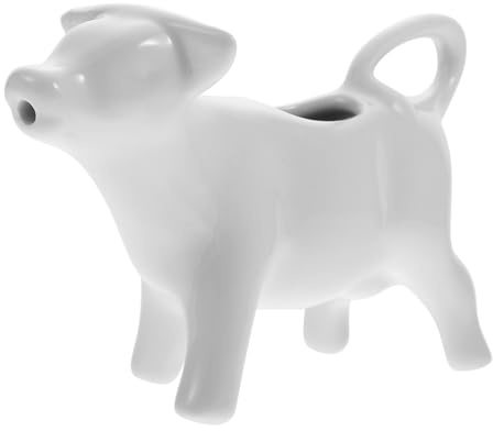 Hemobllo Pichet à Lait En Céramique Animal 40 Ml Blanc Forme Vache Multifonctionnel Pour Sauces Lait Café Salon La Cuisine Bar