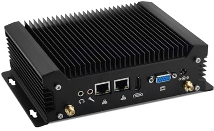 SJRC Fanless Mini PC Industrial Core i3-8130U, DDR4 16GB RAM 512GB SSD, 2 RS232 COM, Support Win/Linux/Opnsense, WiFi/BT, 4xUSB 3.0 4x USB 3.0, 2 x GbE RJ45 Realtek 8111H