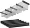 MGidea Binari contenitori soffitto in acciaio set 5 staffe supporto contenitori plastica sospesi sistema salvaspazio garage cantina officina compatibile scatole 45L 70L nero opaco