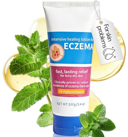 100g Ekzem Creme, Ekzem & Neurodermitis Creme, Hautberuhigende-creme, Beruhigend und Feuchtigkeitsspendend, Sanft und Natürlich, Beruhigt die Haut, Blau