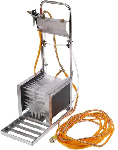 Cepillo Para Botas, Rascador De Zapatos De Acero Inoxidable Y Limpiador De Calzado, Con Pistola Pulverizadora De Agua, Rascador Automático Para Botas, Cepillo Para Botas Y Eliminador De Barro Para Gra