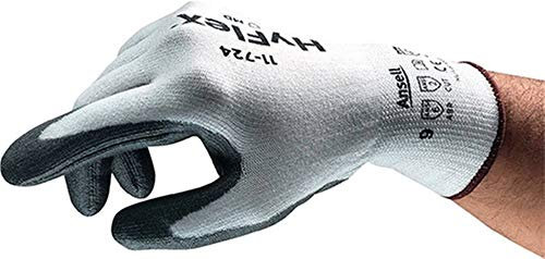 Ansell Schnittschutzhandschuhe HyFlex® 11-724, Größe 8 weiß/grau, 12 Paar