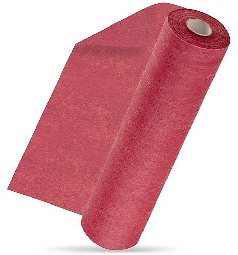 100%Mosel Vlies Tischläufer, in Rot (30 cm x 25 m), dekoratives Tischband, edle Tischdeko für Geburtstage & Hochzeiten, Bunte Dekoration zu besonderen Anlässen