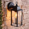 CGC Lighting applique murale exterieur lanterne en verre biseauté porche intérieur (Noir)