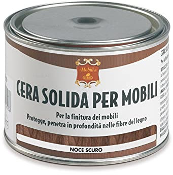 Gubra Cera Solida Mobili Lattina Noce Scuro 500ml