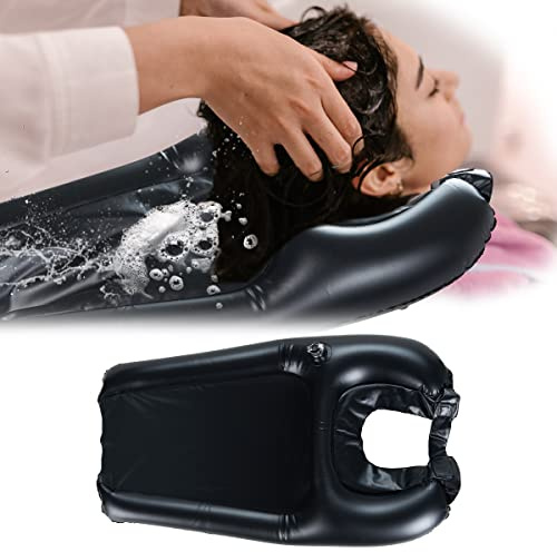 Auptiz Portable Shampoo Basins Schampo dyna hårtvättställ PVC uppblåsbart schampohandfat bärbar schampodyna uppblåsbar tvättställ för gravida kvinnor äldre funktionshindrade handikappade