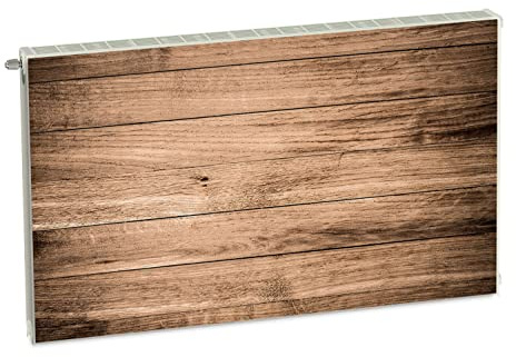 Magnet Heizkörperverkleidung Heizkörperabdeckung Beige Holz 100x60 cm Heizung Abdeckung Verkleidung Magnetische Abdeckmatte Kühlschrank aus Einem Flexiblen Magneten Digitaler Aufdruck
