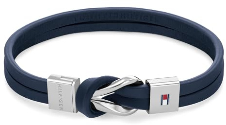 Tommy Hilfiger Jewelry Lederarmband für Herren Marineblaue Farbe - 2790443