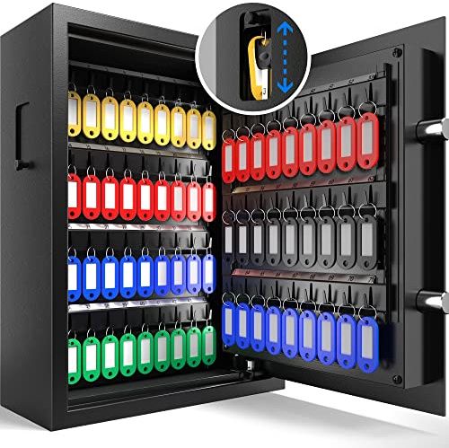 XDeer 71-Tasten-Safe Wandhalterung mit fortschrittlichem Diebstahlschutz & LED-Licht, Schlüsselschrank mit Combo & Schlüsselschloss für Hotels, Büros & Autohäuser