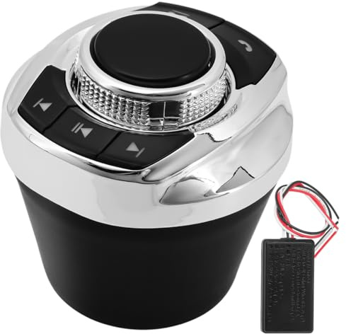 WEPARTICULAR Telecomando al Volante 8 Tasti Pulsante di Controllo remoto a Forma di Tazza per Auto Wireless Multifunzione per autoradio Universale Lettore multimediale Navigazione GPS