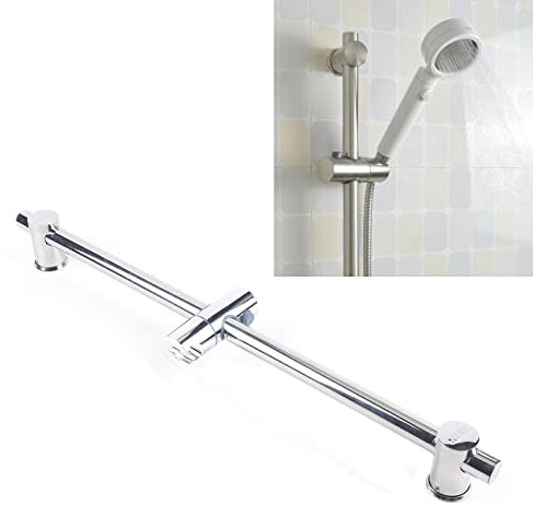 Levier de douche, barre de douche en acier inoxydable 304, barre de douche pour montage mural en acier inoxydable avec support de pommeau de douche réglable, barre coulissante de douche