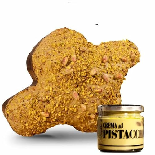 Colomba artigianale al Pistacchio - 750g DON GIOVANNINO - Colomba con Vasetto Extra di Crema al Pistacchio 36% con lievito madre - MADE IN ITALY