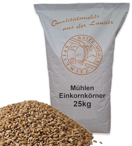 Mühlen Einkornkörner 25 kg ganzes Korn gereinigt, frisch aus der Rätze- Mühle in bester Qualität Einkornkerne