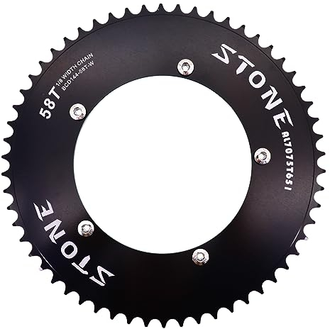 WANGZEYU Kettenblatt 144BCD Fixed Gear Rundkettenblatt Bahnrad 47 48 49 50 51 52 53 54 55 56 57 58 59 60T 144 Bcd Zahn FahrradkettenbläTter (Color : 61T)