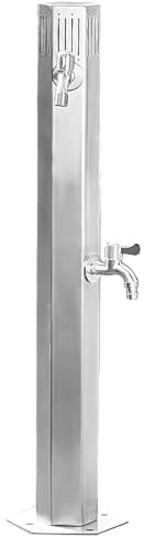 304 Edelstahl-Wasserhahn, Garten-Wassersäule, Frostschutzmittel for den Außenbereich, Anschlussverlängerung, Garten-Wasserhahn-Säule, Terrassen-Wasserstation, freistehender Bewässerungs-Wasserhahn (C