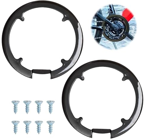 YBFBSJK 2 Stücke Fahrrad Kettenschutz Fahrrad Ketten Radabdeckung Kunststoff Kettenrad Abdeckung Kettenschutzring Mountainbike Kettenradabdeckung Kettenblattschutz Für 42 zähne Und 44 zähne,4 Loch