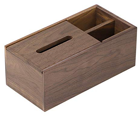 LVUNZJCA Schreibtisch Organizer Holz-Feder-Bleistift-Fernbedienung Gewebe-Kasten-Abdeckungs-Halter Schreibtisch Aufbewahrungsbehälter-Behälter für das Home Office