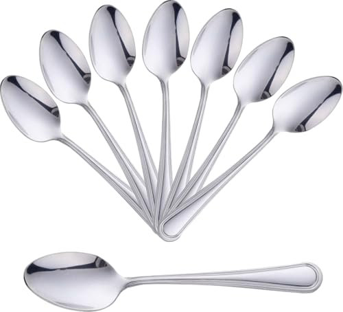 Stainless Steel Tablespoons Set of 4 | Soup, Serving, Table Spoons, Dishwasher Safe, Durable, Mirror Finish, Rust Resistant - Ideal for Home, Restaurants, Parties, Café