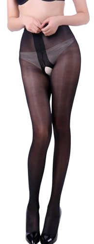 KLONKEE Collant Donna Elastica Vita Alta con Controllo Top, Brillanti e Setosi Calze Taglia Unica 6 Colori